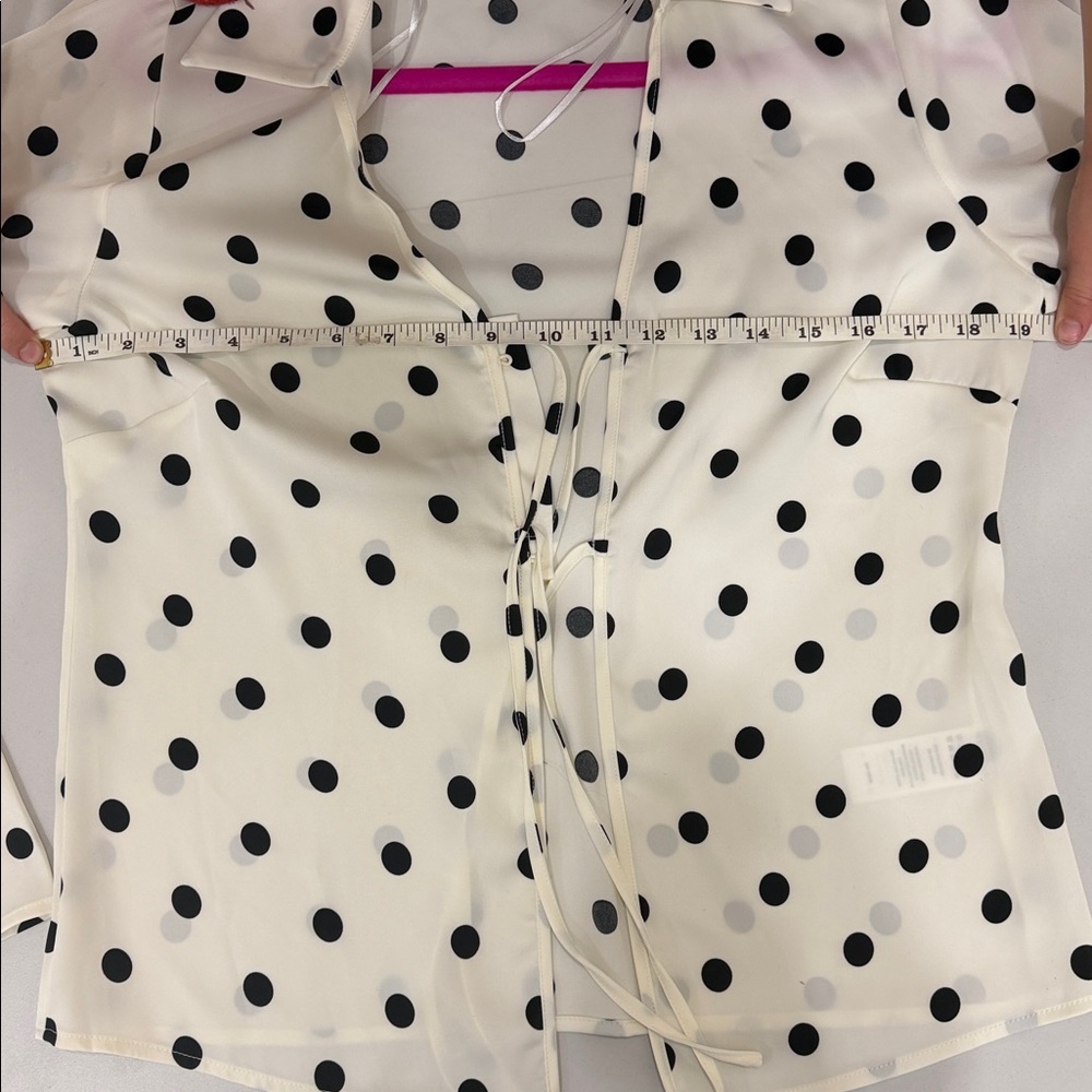 Rachel Zoe White and Black Polka Dot Blouse - Picture 7 of 7